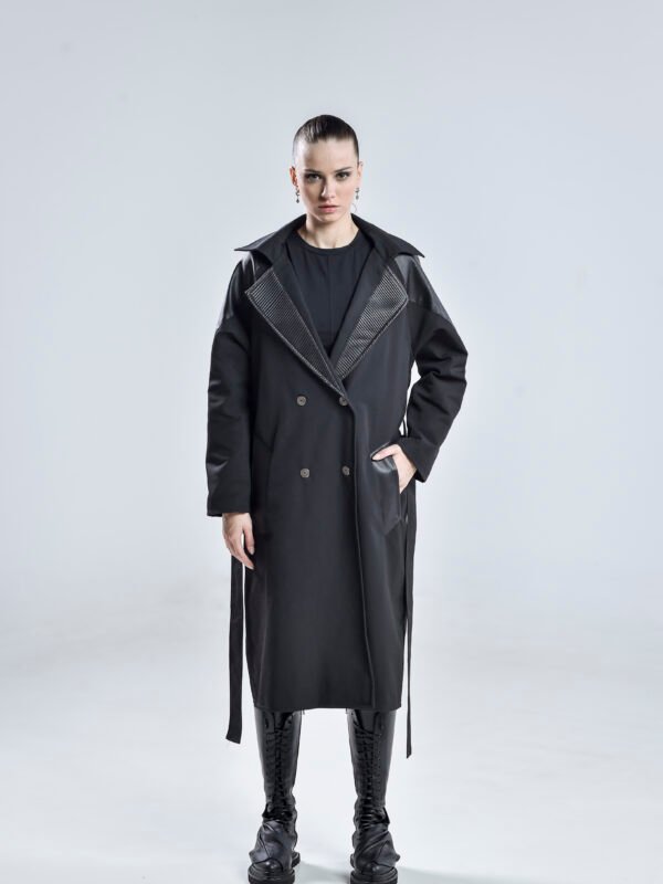 Black Matter Trench Coat Women